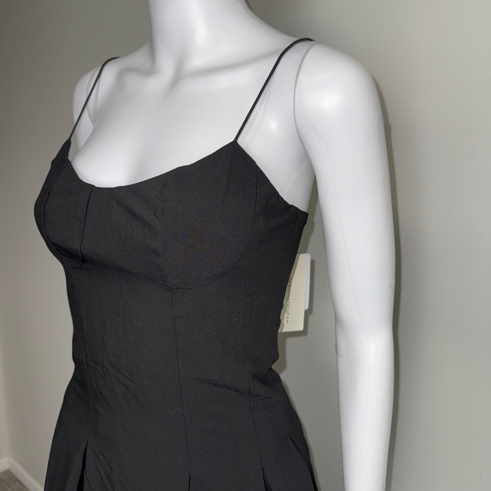 Commense Black Maxi Dress Spaghetti Strap Sleeveless A Line Cocktail Size M - Picture 8 of 10